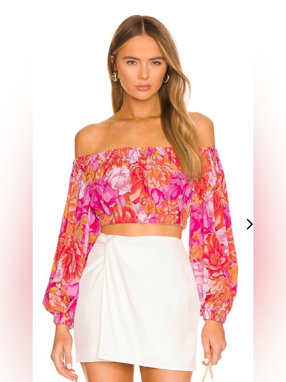Lovers and Friends Bosworth Top in Chai Floral Print